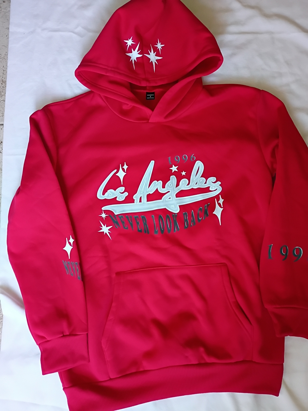 MANFINITY Red Star Graphic Hoodie.